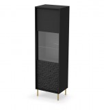 Halmar BULLET - Vitrin W-1 (fekete)