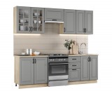 Halmar ELIZABETH 240 - Konyhablokk (szürke/sonoma tölgy)