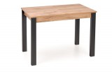 Halmar GINO - Bővíthető étkezőasztal (Wotan tölgy/fekete)