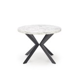 Halmar PERONI - Bővíthető étkezőasztal 100-250 cm - fehér márványhatású/fekete