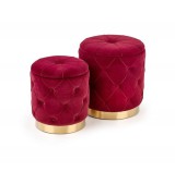 Halmar POLLY - Puff szett - Bordó