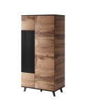 Halmar RANDOM S-1 - Gardróbszekrény - Wotan tölgy/fekete
