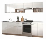 Halmar VIOLA 260 - konyhablokk (magasfényű fehér/sonoma tölgy)