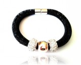 Hálóba zárt kristály shamballa karkötő