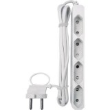 Hálózati elosztó Euro dugós, 4 részes, fehér, GAO (0257)
