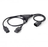 HÁLÓZATI tápkábel Y elosztó 1.6m Equip 112210