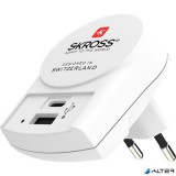 Hálózati töltő, 1xUSB-A, 1xUSB-C, SKROSS