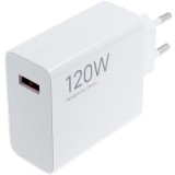 Hálózati töltő adapter, 120W, USB aljzat, gyorstöltés, GaN, Xiaomi, fehér, gyári