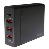 Hálózati USB töltő, 4x USB aljzat, max. 10,2 A, LogiLink PA0122 (PA0122)
