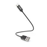 Hama 00201600 USB kábel 0,2 M USB 2.0 USB A USB C Fekete