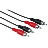Hama 00205085 audio kábel 1,5 M 2 x RCA Fekete