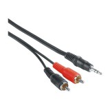 Hama 00205107 audio kábel 5 M 3.5mm 2 x RCA Fekete, Vörös