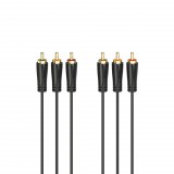 Hama 00205150 audio kábel 1,5 M 3 x RCA Fekete (hama205150)