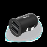 Hama 00223351 mobiltelefon töltő Univerzális Fekete Szivargyújtó Automatikus (223351)