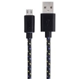 Hama 20074 1m Szövet borítású Fekete Micro USB Adatkábel