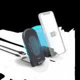 Hama 201689 vezeték nélküli mobiltelefon gyorstöltő, "QI-FC15S", 15W, fekete