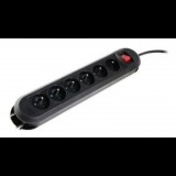 Hama 230V Elosztó 6 aljzatos 1.5m - Fekete (P2223755)