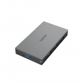 Hama 4 port USB 3.0 5 Gbit/s hub szürke (00200115) (h00200115) - USB Elosztó