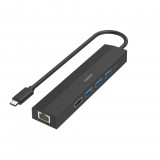 Hama 6in1 USB-C dokkoló adapter V2 (USB-A, HDMI, LAN, USB-C PD) (00200144)