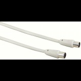 Hama Antenna Cable Coaxial Male Plug - Coaxial Female Jack, 7.5 m, 75 dB koax kábel 7,5 M F Fehér (42964)