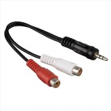 HAMA átalakító adapter kábel 3,5 Jack - 2 cinch, 10cm