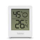 HAMA Baros Thermometer and Hygrometer, Digital, For Indoors, Set of 2, white - 222233