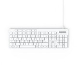 HAMA CK-200 USB Keyboard, Cabled, 8 Media Keys, white, QWERTZ HU - 13173053