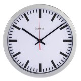HAMA DCF "vasútállomás" típusú, ezüst színű rádiós falióra - 136244