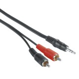 Hama ECO 3,5mm Jack Plug - 2 RCA Plugs hosszabítókábel 2m Black  00205106
