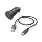 Hama Fast Car Charger with USB-C Charging Cable 19,5W 1,5m Black 00201615