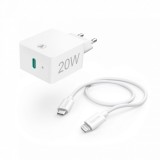 Hama Fast Charger 20W Lightning to USB Type-C White 00201620