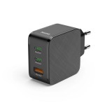 Hama Fast Charger 2x USB-C PD 1x USB-A QC 65W Black 00201961