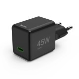 Hama Fast Charger GaN USB-C Super-Mini Charger PD 45W Black 00201987