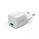 HAMA Fast Charger, USB-C, Super-Mini Charger, PD, 20 W, white - 201980
