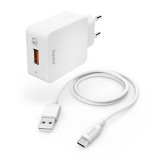 Hama Fast Charger with USB-C Charging Cable 19,5W 1,5m White 00201626