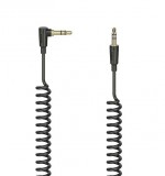 Hama FIC 3,5mm jack összekötőkábel 90° spiral 0,75m Black 00205113