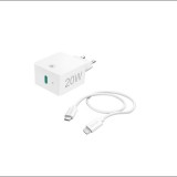 Hama FIC E3 hálózti töltő (pd) 20w+ lightning - usb type-c adatkábel (201620)