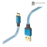 Hama FIC E3 USB Type-C reflective töltő és adatkábel 1,5m Blue 00201558