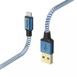 Hama FIC Lightning reflective adatkábel 1,5m Blue 00201553