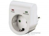 Hama hálózati túlfeszültség védő adapter, fehér (47771)