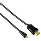 Hama HDMI 0.5m HDMI kábel 0,5 M HDMI A-típus (Standard) HDMI D-típus (Micro) Fekete