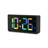 HAMA Ibiza Digital Alarm Clock, Multi-colour display, with USB Charging Functi - 222208