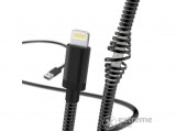 Hama Metal Lightning adatkábel, fekete, 1,5m
