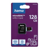 Hama micro SDXC 128GB Memóriakártya Class 10 UHS-I U3 V30 + Adapter (100/30 MB/s)