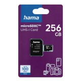 Hama micro SDXC 256GB Memóriakártya Class 10 UHS-I + Adapter (100 Mb/s)