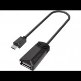 Hama Micro USB OTG adapter kábel 0,25 m fekete (200308) (H200308) - Adatkábel