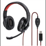 Hama PC Headset HS-USB400, sztereó, fekete