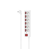 HAMA Power Strip, 6-Way, Overvoltage Protection, Individually Switchable, 1.4 m, wht - 223157