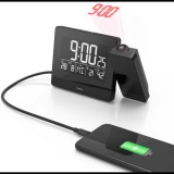 Hama Rádió vezérelt, projektoros ébresztő óra, USB aljzattal 2,4A (186332)