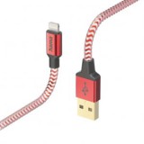 Hama Reflective USB-A - Lightning töltőkábel 1.5m piros (201554)